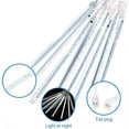 thumbnail image 4 of Asisol Christmas Lights Outdoor, Meteor Shower Lights Falling Rain Lights 12 inch 8 Tube 192 LED Snow Falling Icicle Lights for Xmas Tree Wedding Party Decoration Warm White, 4 of 5