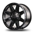 thumbnail image 3 of 18x9 Mudder Trucker MT404 Deviant Black 6x135 6x139.7 6x5.5 ET12 Wheel Rim, 3 of 7