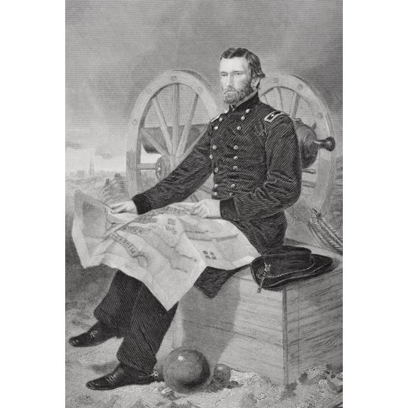 Ulysses S Grant 1822-1885 Commmander Of Union Armies In American Civil War And 18Th President Of United States 186977 From Painting By Alonzo Chappel Canvas Art - Ken Welsh  Design Pics (12 x 17)