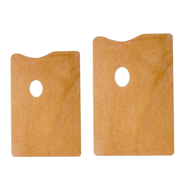 2 Piezas de de para Acuarela, Aceite / Acrílico, Bandeja para Mezclar con Artistas de Agujero Soledad Paletas de pintura de madera