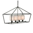 thumbnail image 3 of Light Bulbs 41.7x14.2x23.8" Iron Chandelier, Sleek Industrial Style Hanging Light Fixture for Kitchen Dining Room Foyer Entryway, Bulb Not Included,Smart Light Bulbs, 3 of 8