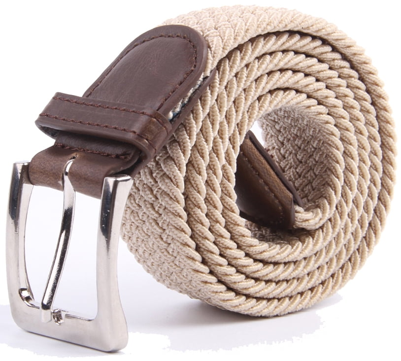 AGEA Elastic Stretch Woven Braided Waist Belt for Men and Women