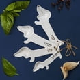 thumbnail image 5 of Votum White Ceramic Measuring Spoons Set – Cute Dachshund Dog Themed Kitchen Accessories Baking Supplies, Dog Lover Gift, 5 of 7