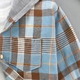 thumbnail image 5 of larppty Toddler Kids Boys Girls Flannel Hooded Plaid Shirt Button Baby Red Clothes (Blue,1-2 Years), 5 of 5