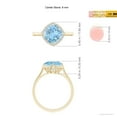 thumbnail image 4 of ANGARA Natural Claw-Set Cushion 1.95 ct Aquamarine Engagement Ring with Halo in 14K Yellow Gold for Women (Size-8mm) | March Birthstone, Anniversary, Jewelry Gift for Women | Natural Aquamarine Ring, 4 of 9