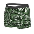 thumbnail image 2 of Disketp Green Snakeskin Men'S Boxer Briefs,Soft And Breathable Cotton Underwear With Comfortflex Waistband, 2 of 9