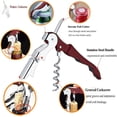 thumbnail image 2 of Professional Waiter Corkscrew Wine Openers Set (2 PCS),Upgraded With Heavy Duty Stainless Steel Hinges Wine Key for Restaurant Waiters, Sommelier, Bartenders (Wine Red 2 Packs), 2 of 5