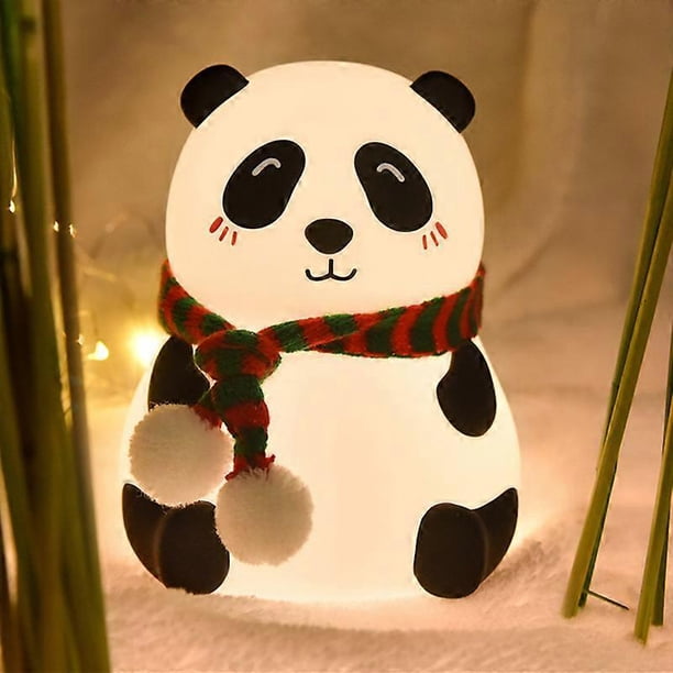 1 Pack Night Light for Kids, Panda Gifts for Women, Silicone LED Lamp, USB Rechargeable, Touch Sensor, Portable Night Light for Nursery, Cute Nig