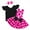 Black + Hot Pink - Fly Sleeve, variant on IBTOM CASTLE Baby Girls Polka Dots Tutu Costume Ruffle Short Sleeve Romper with Dot Strap Dress and Headband Princess 1st Birthday Halloween Christmas Party Dress up