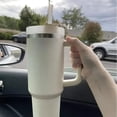 thumbnail image 4 of Gobelet Isolé avec Poignée Paille Tasse à Vide en Acier Inoxydable 1200ml pour Boissons Chaudes et Froides, 4 of 6