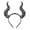 Silver, variant on Halloween Headband Novelty Detachable Demon Horn Hairband Halloween Photo Prop