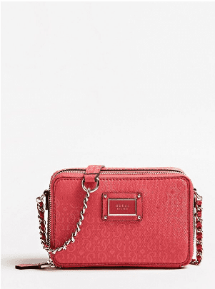 coral guess purse