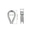 thumbnail image 2 of M10 316 Stainless Steel Thimble for 3/8" Dia Wire Rope Cable, 4 Pack 10mm Thimbles Rigging, 2 of 6