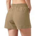 thumbnail image 6 of Women'S Linen Shorts Casual Summer Shorts High Waisted Comfy Pull on Shorts with Pockets Khaki XL, 6 of 7