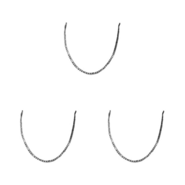 Maytalsory Wide Application Easy Matching Chain Necklaces For All Occasions Gifts silver 55cm 3Set