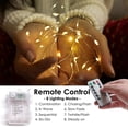 thumbnail image 3 of 33 ft 100 LED Fairy Lights with Remote Timer, 2 Pack Twinkle String Lights for Bedroom, Party, Christmas Decor, Warm White, 3 of 8