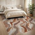 thumbnail image 3 of ODIKA 8'x10' Washable Area Rug Durable, Non-Slip Large Para Blended Brushwork Contemporary Alfombras Salas Modernas for Living Room, Under Sectional, Family, 3 of 7