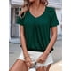 thumbnail image 5 of Camisetas Casuales de Verano para Mujer, Camisetas de Corta con Cuello en V, Camisetas Verde Tinta L, 5 of 7