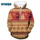 thumbnail image 3 of Sudadera con capucha con estampado de copos de nieve y renos de Feliz Navidad para hombres y mujeres, sudadera con capucha holgada de gran tamaño con estampado 3D para hombres, 3 of 5
