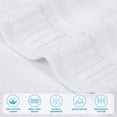 thumbnail image 3 of Superior Venice Ribbed Textured Border Zero Twist 3 Piece Towel Set, White, 3 of 10