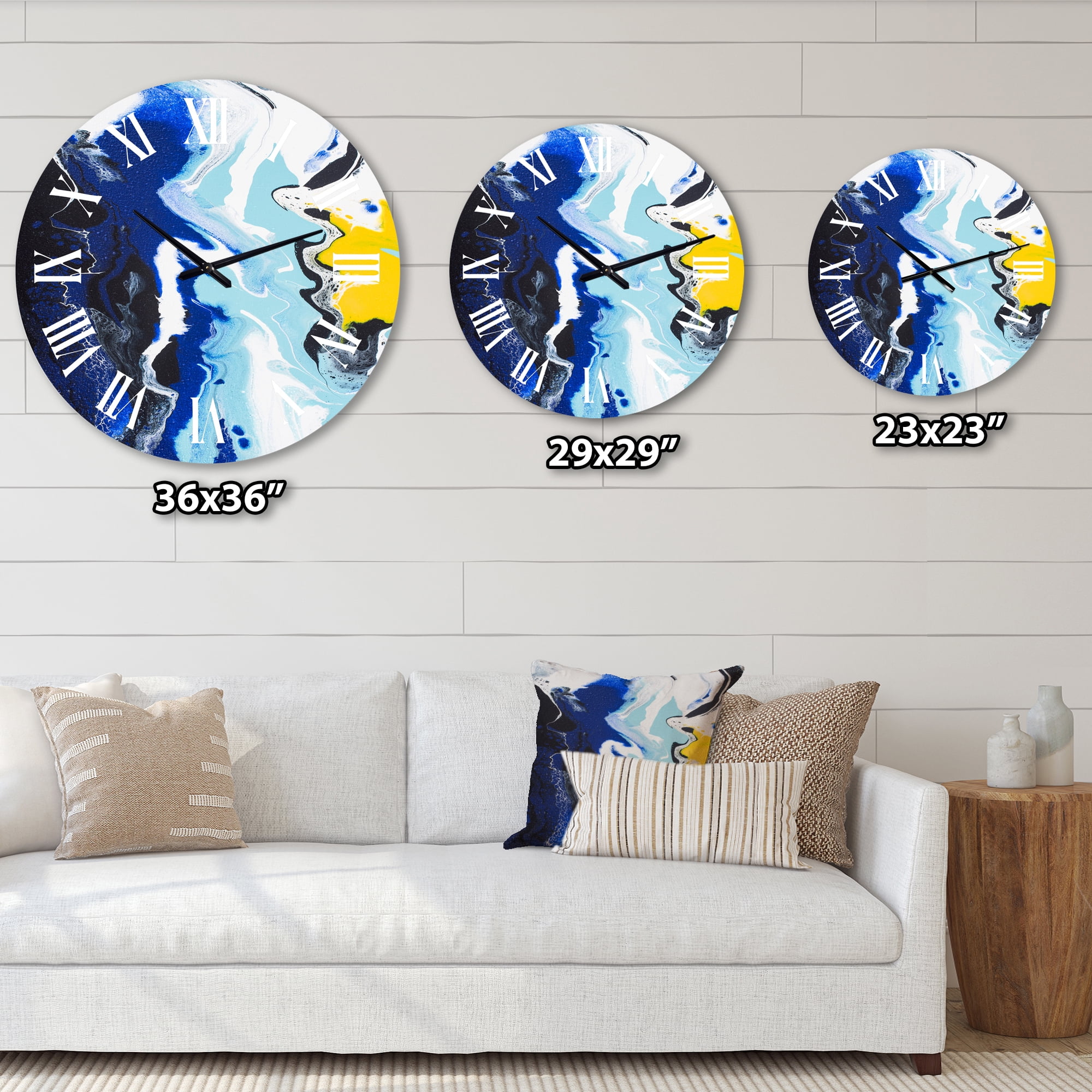 Designart 1 in Modern,Contemporary Wall Clock