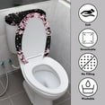 thumbnail image 3 of ZIATUBLE Cherry Blossom Toilet Lid Seat Cover Full Coverage Design Toilet Lid Cover Set 2 Piece Easy to Clean Toilet Seat and Tank Lid Covers Soft for Bathroom Set Home Decoration, 3 of 7