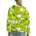thumbnail image 7 of Kdxio Green Apple Print Womens Oversized Hoodies Sweatshirts Hooded Pullover Tops Sweaters Casual-XX-Large, 7 of 7