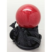 Climbing Dragons Red Blood Planet Sandstorm Ball Statue With Sound Sensor Decor