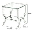 thumbnail image 5 of Glass Top End Table with Mirrored Bottom Shelf Clear and Silver - Saltoro Sherpi, 5 of 5