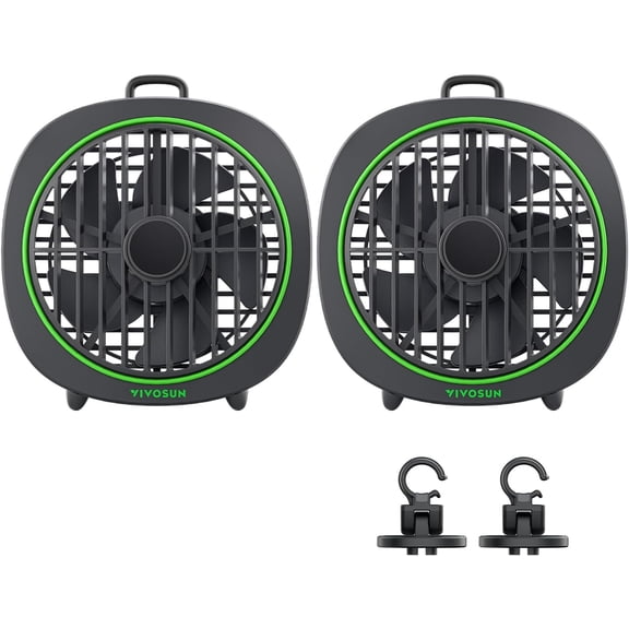 VIVOSUN 2-Pack 4" Fan AeroWave D4 Grow Tent Clip Fan with Detachable Hook