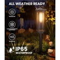 thumbnail image 4 of Luces solares para caminos NEWMESSI, paquete de 8 unidades, IP65, impermeables para exteriores, 4 of 6