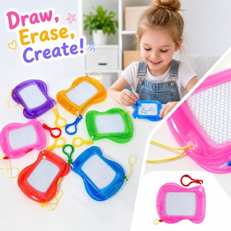 Kids Creative Activity Toys Magnetic Drawing Board for Toddlers 1-3 Travel Essentials for Student Mini Carabiner Clip Doodle Board 4X3X0.5 Inch Small Lightweight Erasable