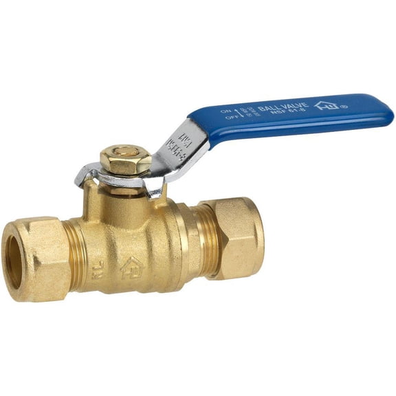 Homewerks Worldwide1 in. Lead Free Brass Compression Standard Port Ball Valve