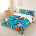 thumbnail image 2 of jejeloiu Summer Party Shark Bedding,Beach Chair Coconut Print Duvet Cover Full For Boys,Bright Blue,Reversible,3-Piece,1 Duvet Cover and 2 Pillowcases, 2 of 6