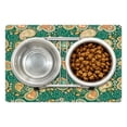 thumbnail image 1 of Ethnic Pet Mat for Food and Water, Paisley Leaves with Folkloric Features Floral Pattern, Non-Slip Rubber Mat for Dogs and Cats, 18" X 12", by Ambesonne, 1 of 2