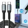 thumbnail image 2 of Zeiwohndc 50cm to 200cm 100W USB C to USB C Charging Cable Line 5A Support 480Mbps Data, 2 of 10