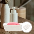 thumbnail image 2 of TABLETREANDS Double Layer Ceramic Soap Dish with Drainage Tray for Home Bathroom Kitchen Small Families 1 Pack, 2 of 5