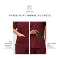 thumbnail image 5 of FIGS Casma Three-Pocket Scrub Top for Women  Burgundy, 2XL, 5 of 9