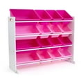 thumbnail image 3 of Humble Crew Molly Supersized Toy Storage Organizer with 16 Plastic Storage Bins, White/Pink, 3 of 7