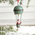 thumbnail image 6 of Christmas Hot Balloon Ornament with Bell Christmas Hot Balloon Ornaments Santa Christmas Tree Hanging Decorations Decors Figurines for Table Fireplace Home丨Green, 6 of 6