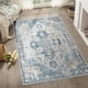 thumbnail image 1 of Alfombra Jinchan, lavable, para entrada, estilo vintage, 90 x 150 cm, color azul, 1 of 8