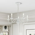 thumbnail image 4 of Livex Lighting  Windsor 5-light Mini Chandelier - 24"Dia. x 13"H Antique White Antiqued Brass, 4 of 14