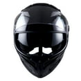 thumbnail image 6 of 1Storm Motorcycle Full Face Helmet Street Bike Dual Visor/Sun Shield N-HJK316 Glossy Black, 6 of 6