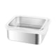 thumbnail image 3 of Recipiente de acero inoxidable para almacenar alimentos con colador, recipiente para preparar comidas, transparente 2000 ml, 3 of 9