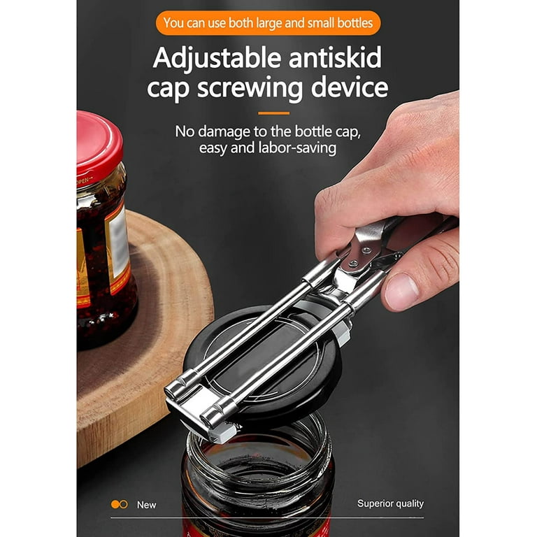 Multi Functional Bottle Opener Retractable Adjustable Jar Can Opener Easy  Grip .