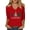 1 Red, variant on Womens 3/4 Sleeve V Neck T-Shirts Merry Bright Christmas Tree Graphic Tee Tops