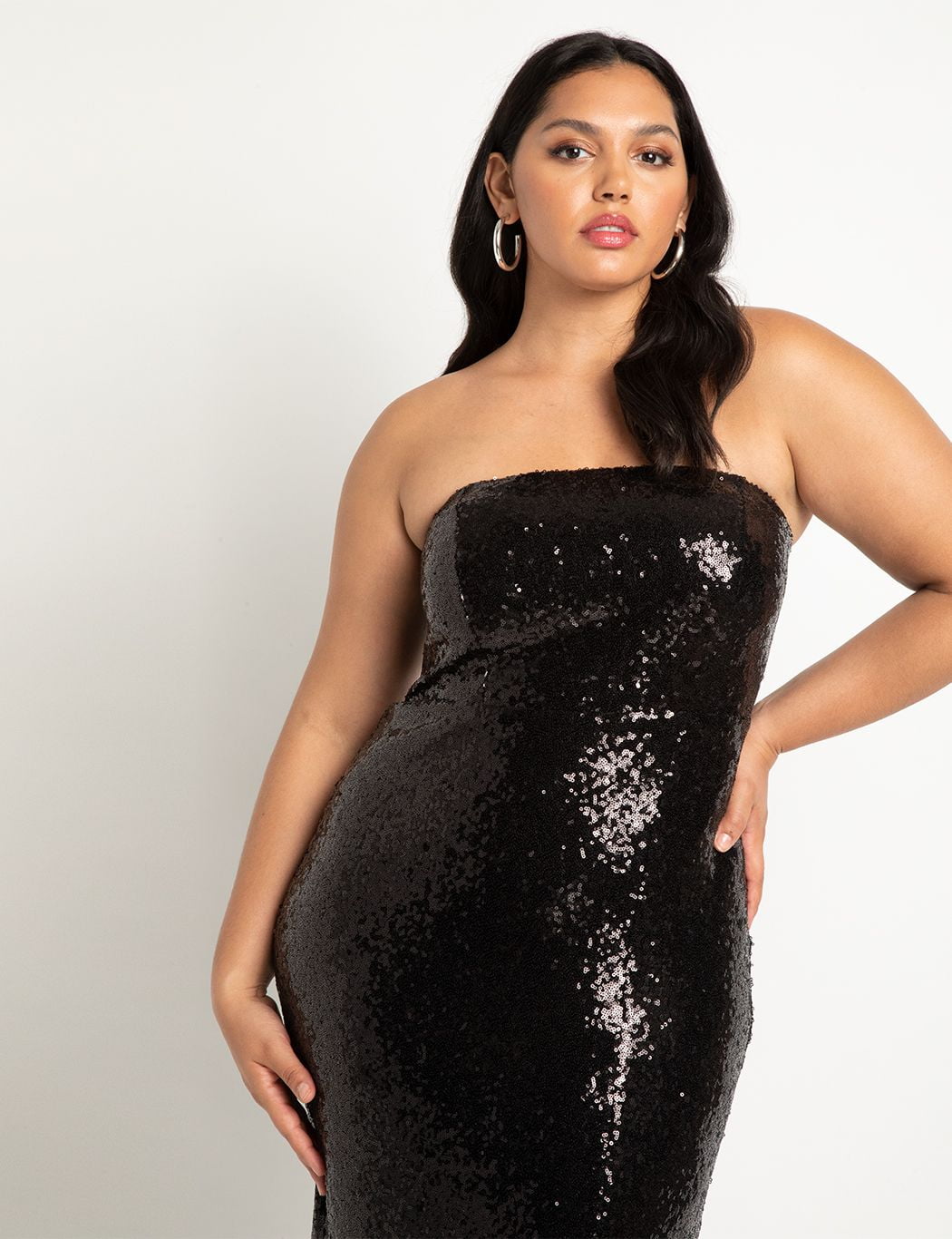 ELOQUII Women's Plus Size Sequin Gown With Slit - Walmart.com ELOQUII Women's Plus Size Sequin Gown With Slit - Walmart.com