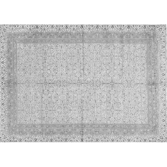 Ahgly Company Indoor Rectangle Persian Gray Traditional Area Rugs, 5' x 7'