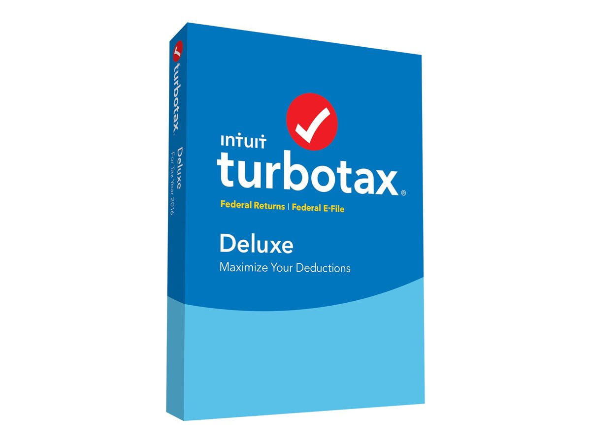 Intuit TurboTax Deluxe 2016 Federal State E-File PC/MAC NIB FACTORY-SEALED 