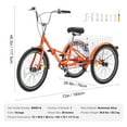 thumbnail image 3 of VEVOR Folding Adult Tricycle, 26-Inch Adult Folding Trikes, Lightweight Aluminum Alloy 3 Wheel Cruiser Bike with Large Rear Basket, Shopping Picnic Foldable Tricycles for Adults, Women, Men, Seniors, 3 of 9